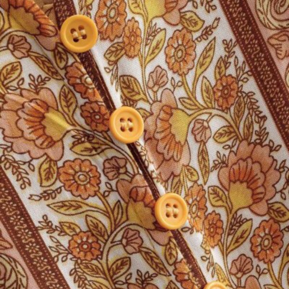 HP💝Yellow vneck boho minidress - Picture 4 of 8